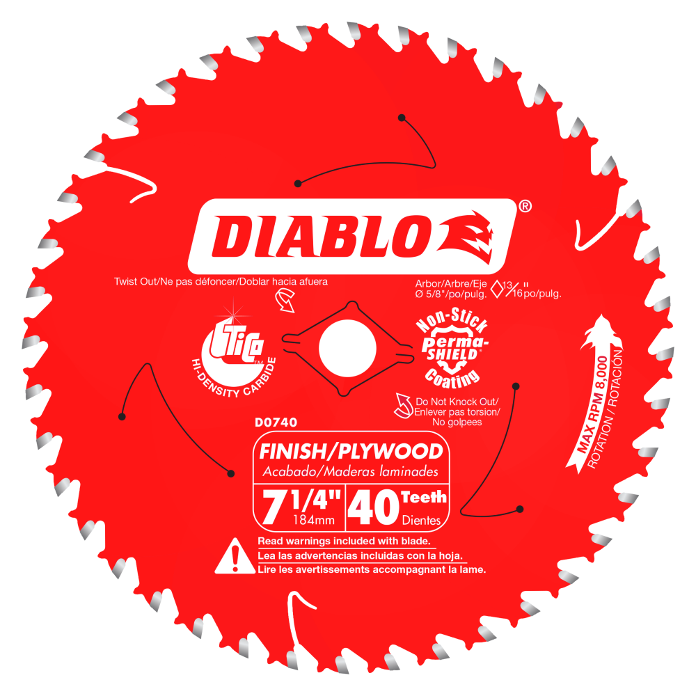 Diablo Tools 7-1/4 x 40 Tooth Finish Saw Blade - Intensery