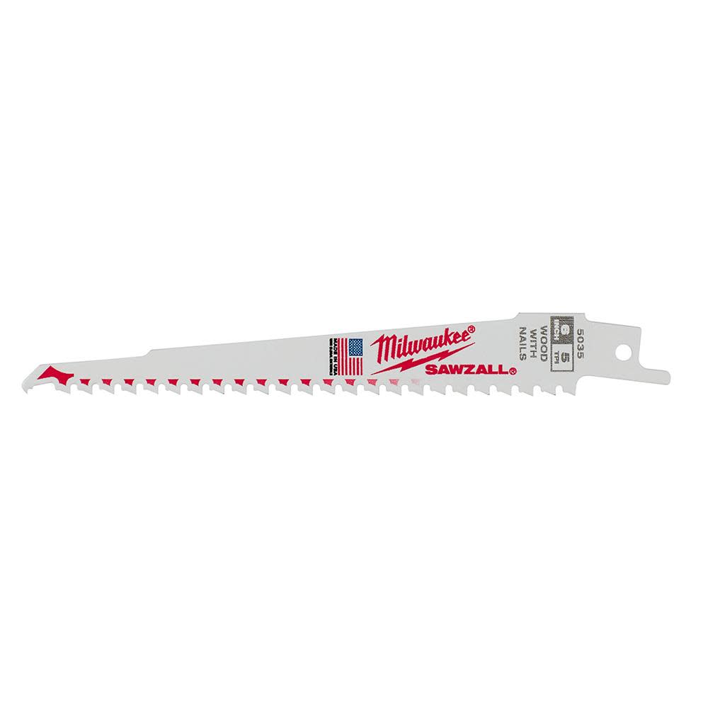 Milwaukee 6 In. 5 TPI Super Sawzall Blades 50 Pack 48-01-6035 from Milwaukee - Intensery