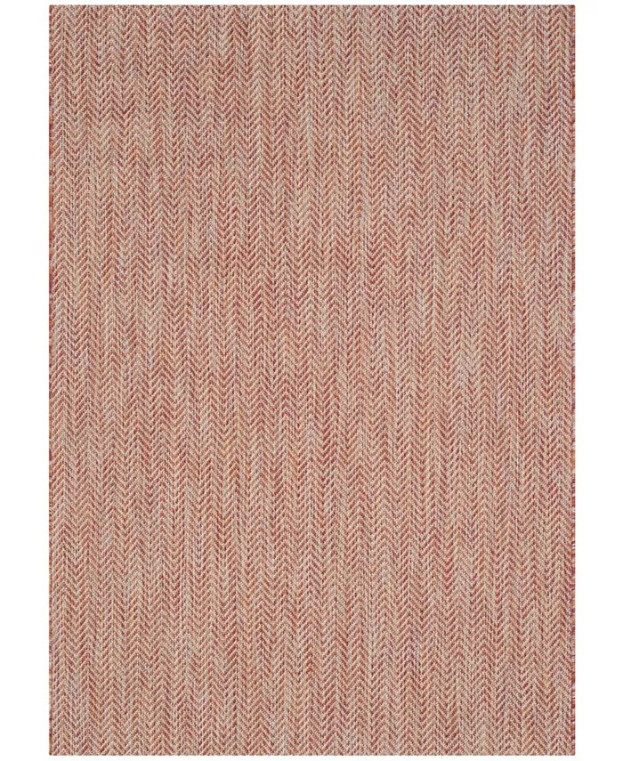 Safavieh Courtyard Red and Beige 4' x 5'7
