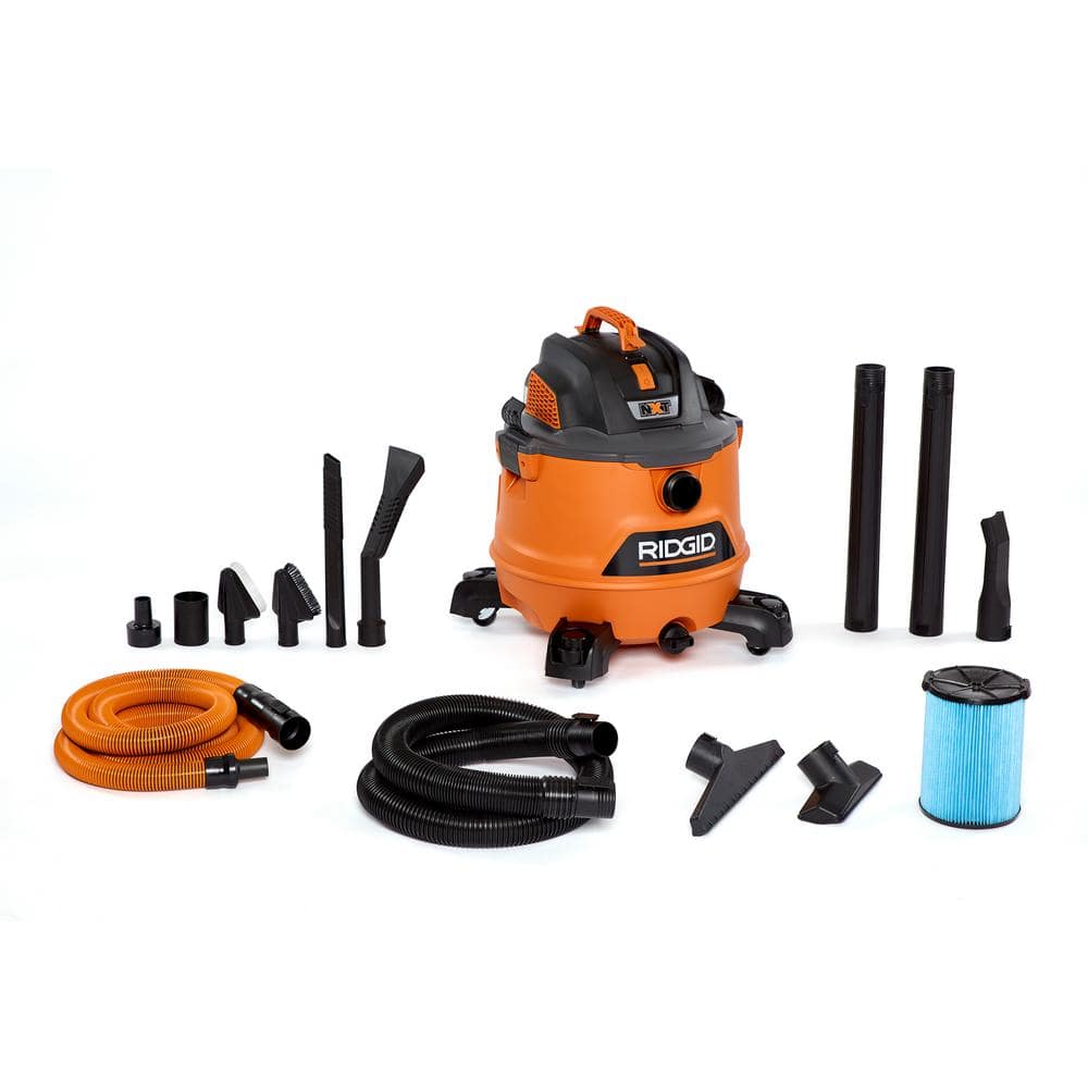 RIDGID 14 Gallon 6.0 Peak HP NXT Wet/Dry Shop Vacuum with Fine Dust Filter, Hose, Accessories and Premium Car Cleaning Kit HD1401 - Intensery