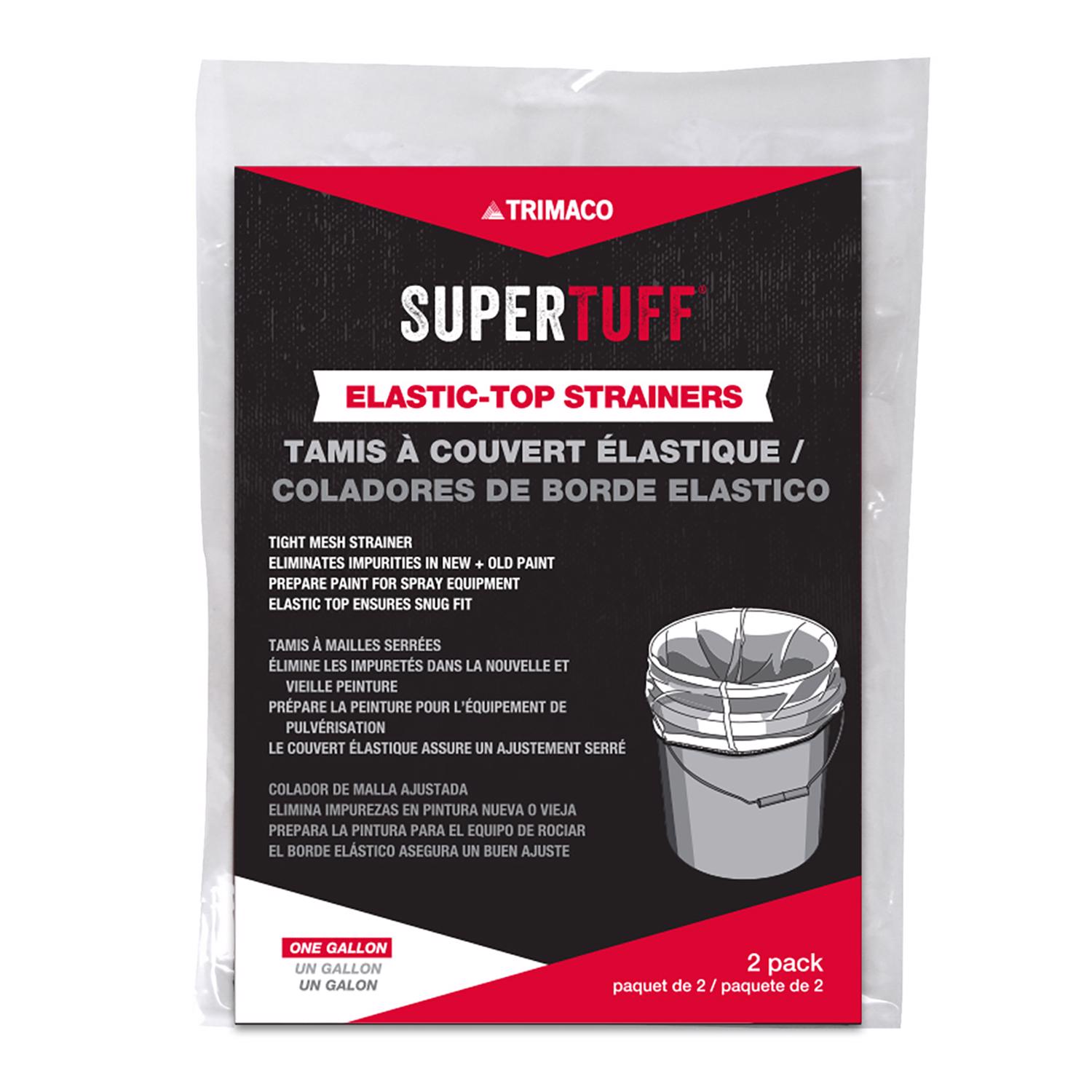 SuperTuff White Nylon Mesh Elastic Top Paint Strainer - Intensery