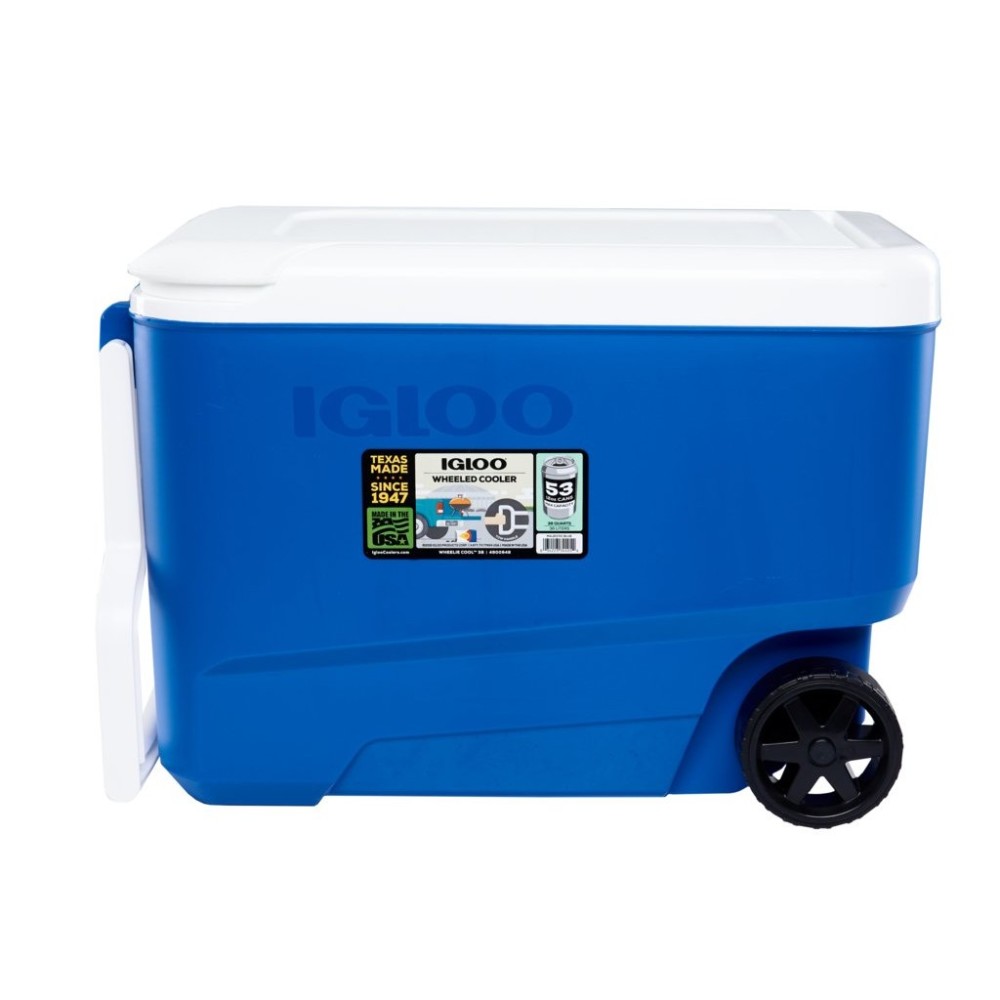 Igloo Wheelie Cool 38 Hard Cooler Majestic Blue 38qt - Intensery