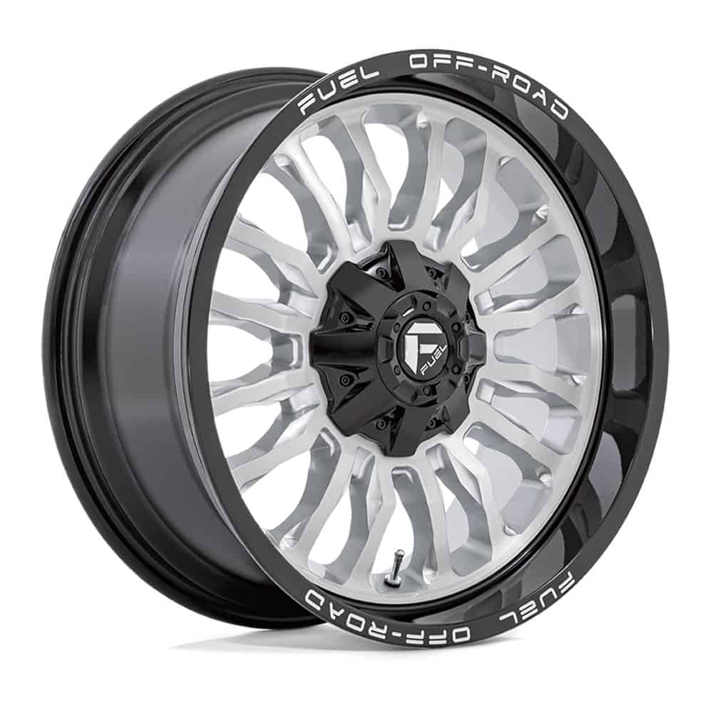 Fuel 1PC Wheels D798 22X10 8X6.5 SLVR-BRSH BLK-LP -18MM - Intensery