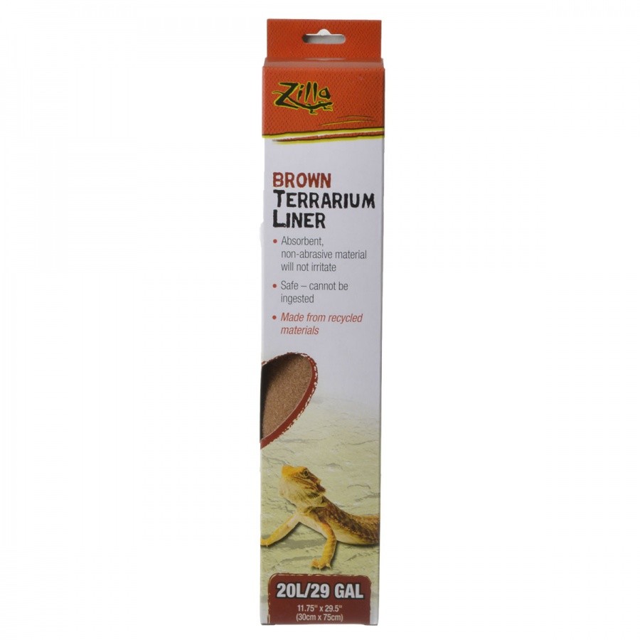 Zilla Brown Terrarium Liner - 20L/29 Gallon Tanks - (11.75