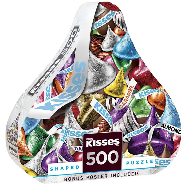 Masterpiece Puzzle 500-Piece Hershey Shaped Kiss Shaped Puzzle - Intensery