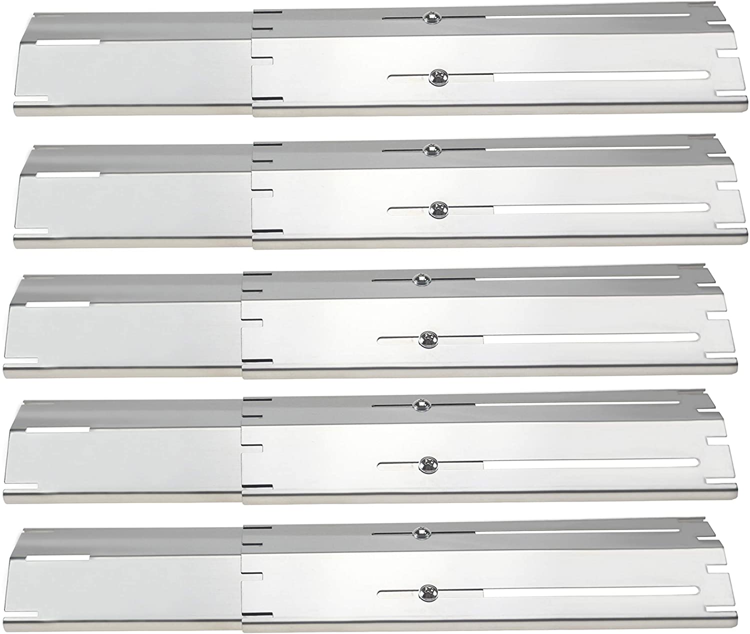 Heat Plate Shield 5 Pcs Kit for Brinkmann & Charmglow 11.75 to 21 x 3.75, SUS 304 Steel - Intensery