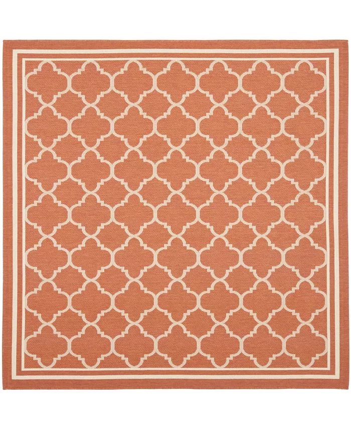 Safavieh Courtyard Terracotta and Bone 4' x 4' Sisal Weave Square Outdoor Area Rug - Intensery
