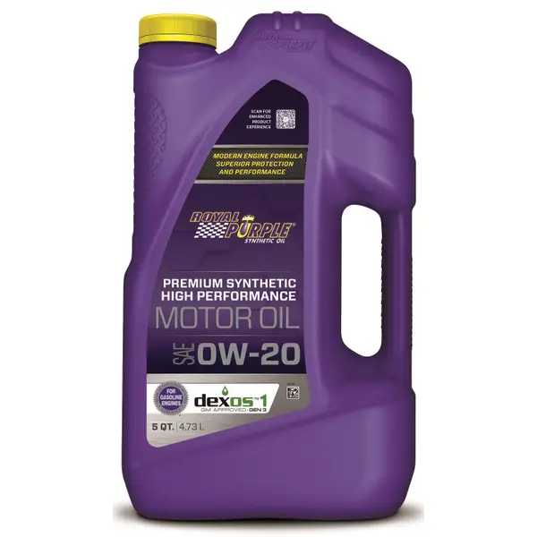 Royal Purple 5 Quart 0W20 High Performance Synthetic Motor Oil - Intensery