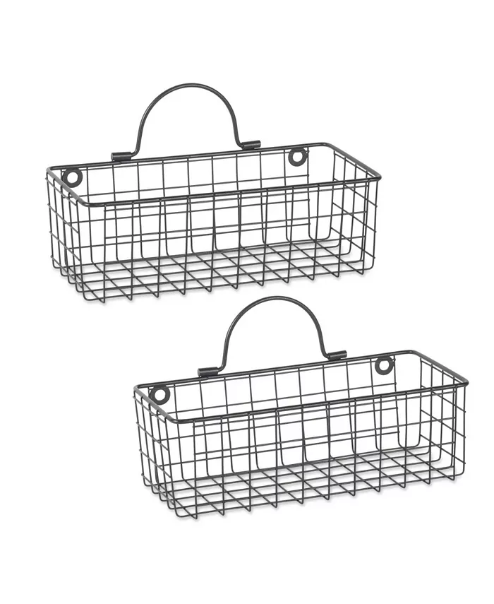 Design Imports Small Wire Wall Basket Set of 2 - Intensery