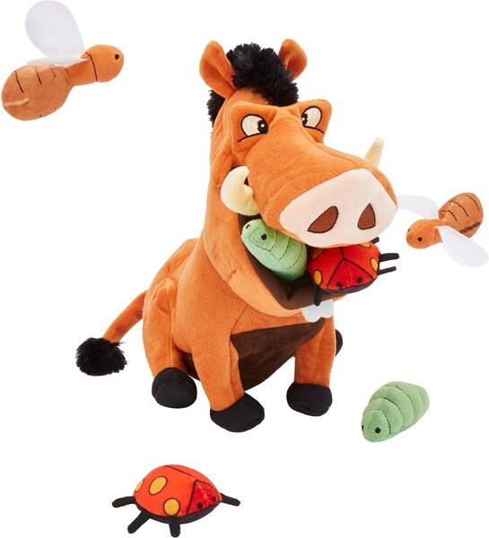 Disney Pumbaa Hide and Seek Puzzle Plush Squeaky Dog Toy - Intensery