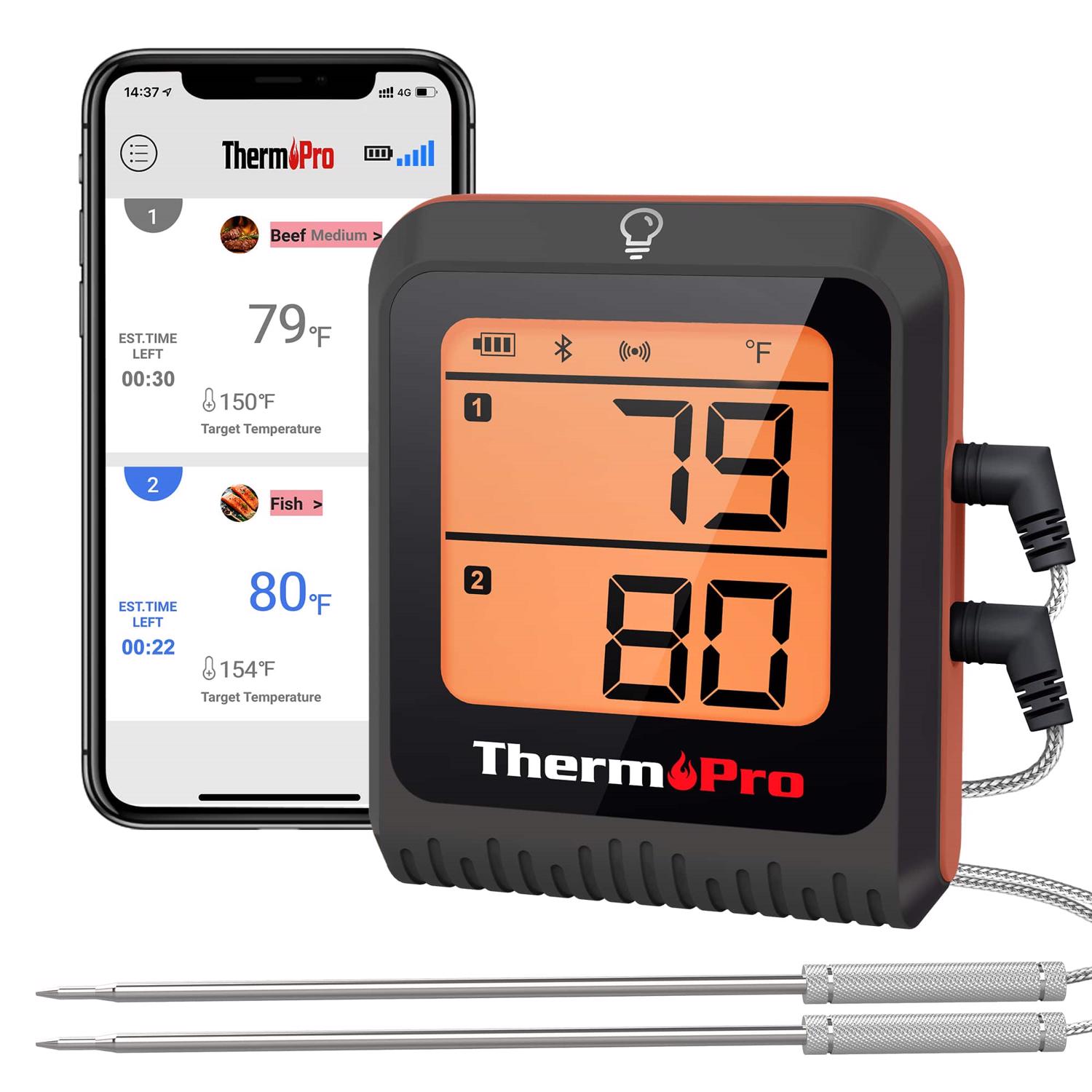 ThermoPro LCD Bluetooth Enabled Grill/Meat Thermometer - Intensery