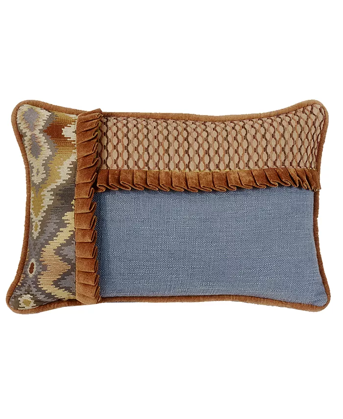 HiEnd Accents Pieced 12x19 Pillow with Ruffle Detail - Intensery