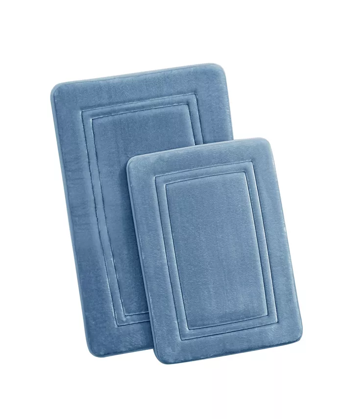 Truly Calm Antimicrobial Memory Foam Bath Rug， Set of 2 - Intensery