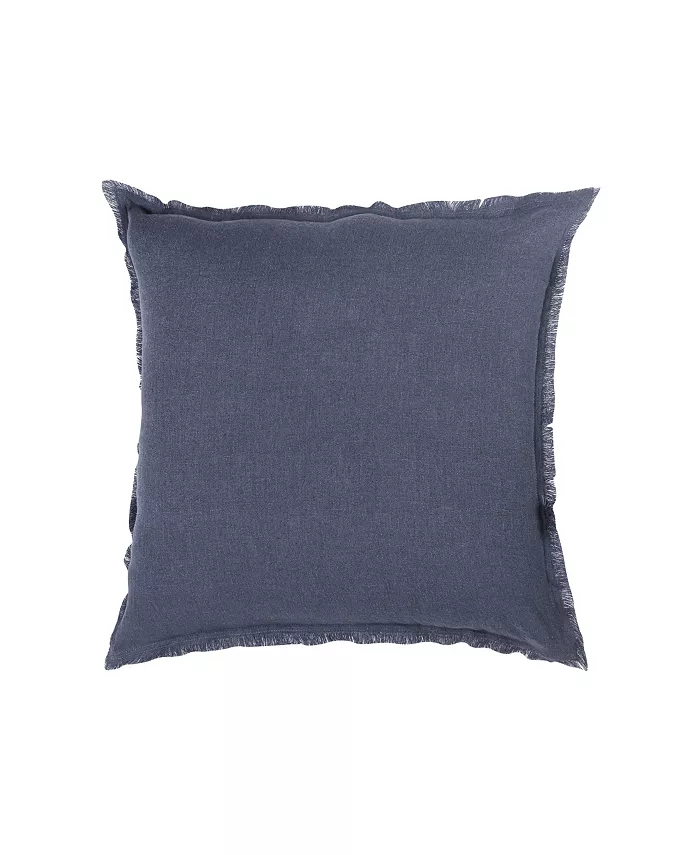 Anaya Home Navy Blue Linen Down Throw Pillow - Intensery