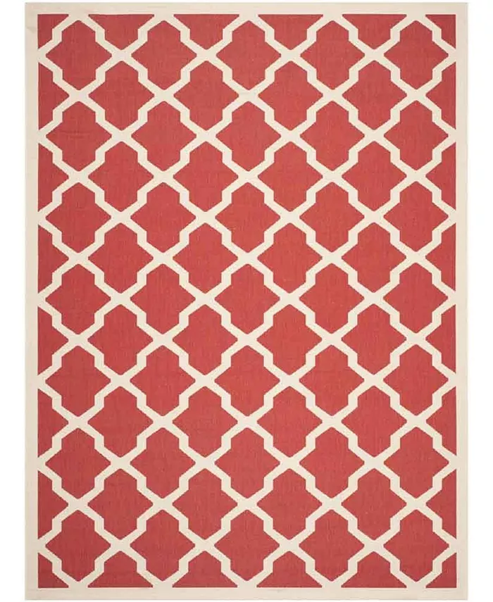 Safavieh Courtyard Red and Bone 9' x 12' Sisal Weave Outdoor Area Rug - Intensery