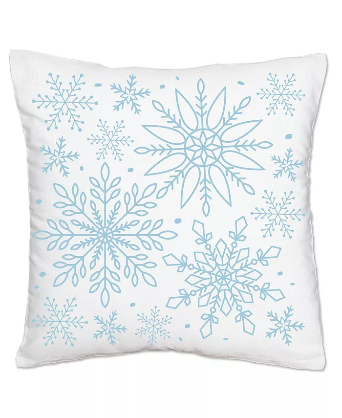 Big Dot of Happiness Winter Wonderland - Home Decorative Cushion Case Throw Pillow Cover - 16 x 16 In - Intensery