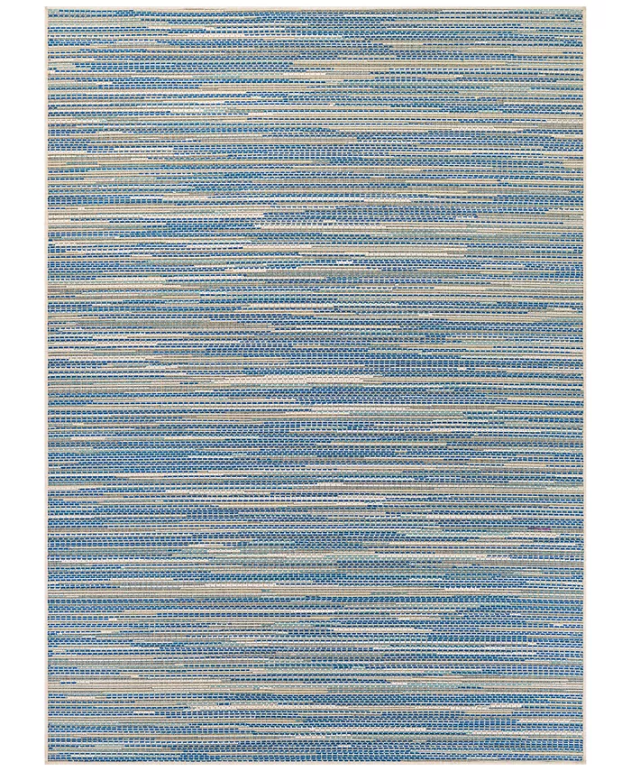 Couristan Monaco Alassio Sand-Azure-Turquoise Indoor Outdoor Area Rug Collection - Intensery