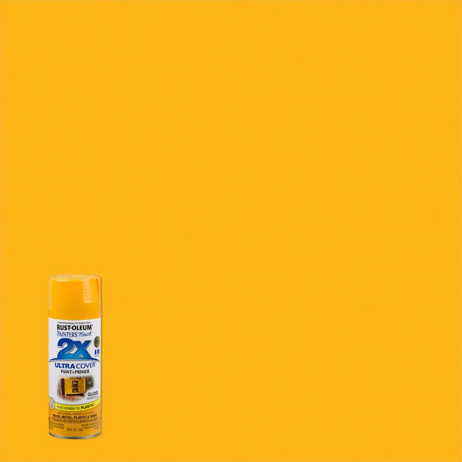 Rust-Oleum Painter\u0027s Touch 2X Ultra Cover Gloss Marigold Spray Paint 12 oz - Intensery