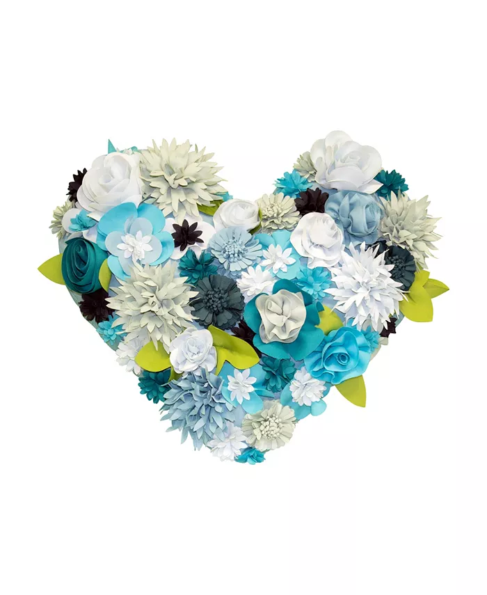 Edieal Heart Shaped Dimensional Decorative Pillow， 16 x 16 - Intensery