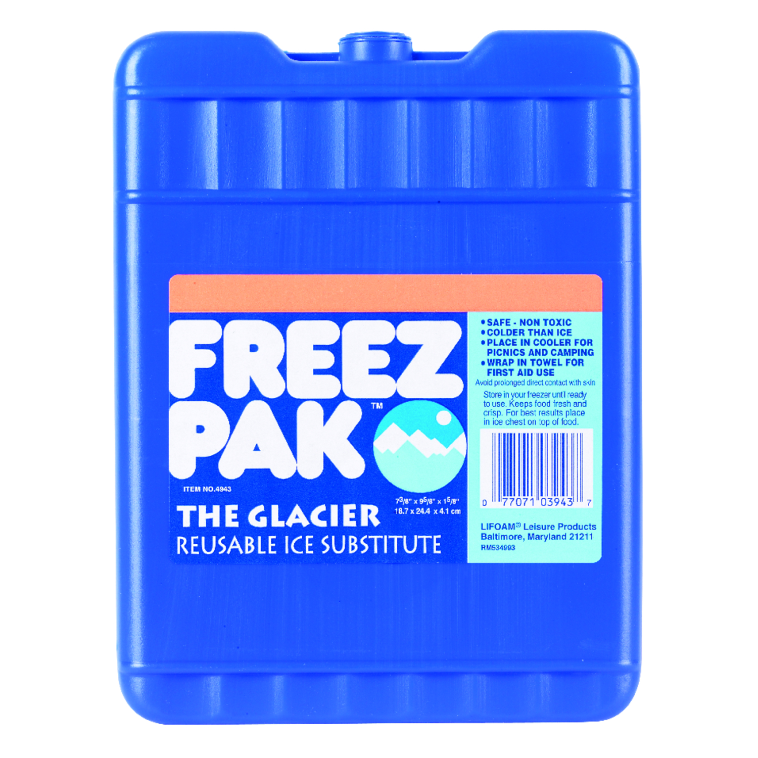 Freez Pak The Glacier Blue 62 oz Ice Pack - Intensery
