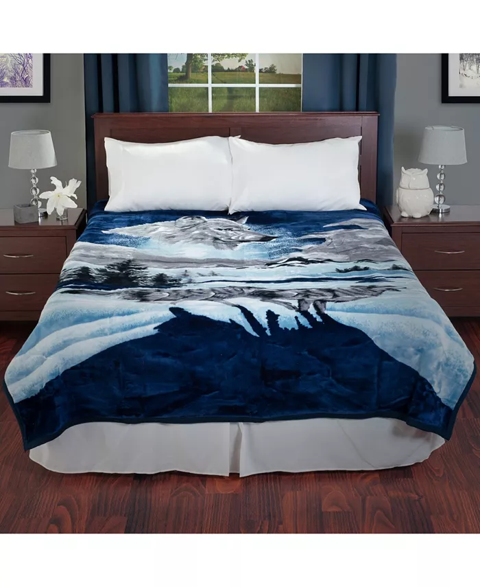 Baldwin Home Wolf Heavy Thick Plush Mink Blanket - Intensery