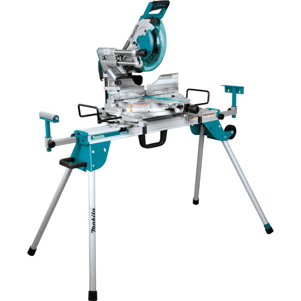 10 Dual-Bevel Sliding Compound Miter Saw with Laser and Stand - Intensery