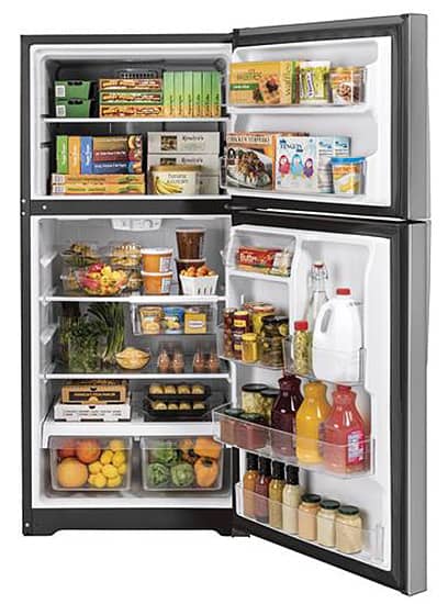 GE 21.9 Cu. Ft. Stainless Steel Top-Freezer Refrigerator - Intensery