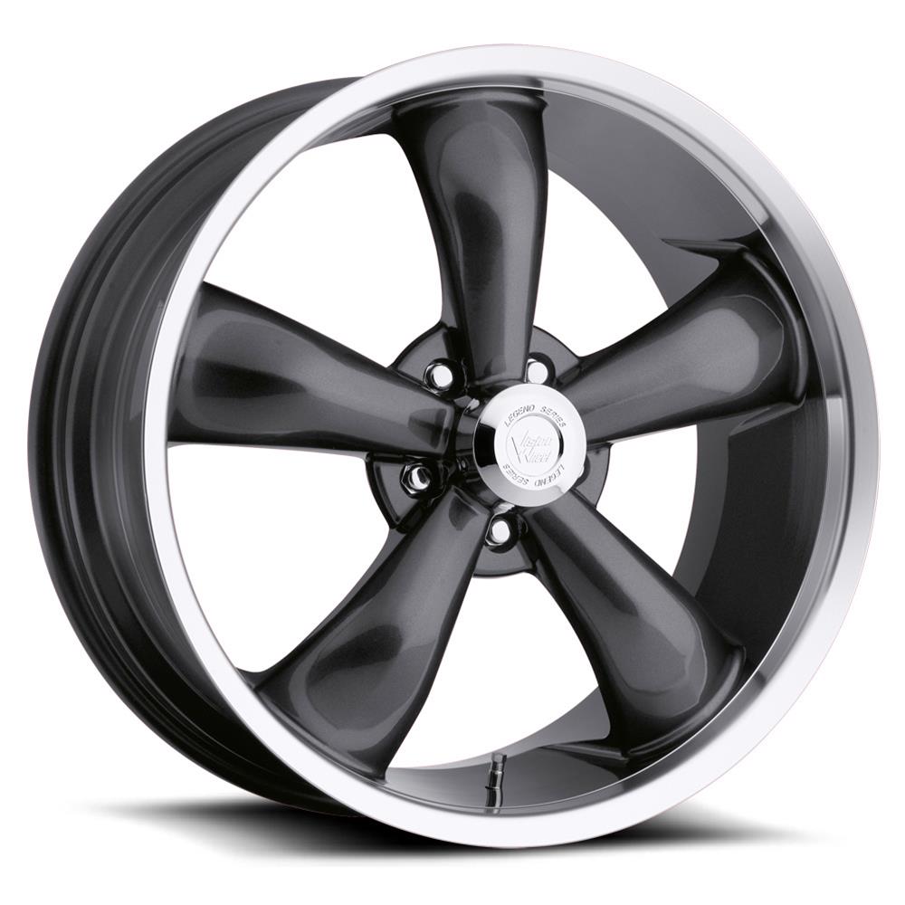 Vision Wheel 142-7765GM6 Vision American Muscle 142 Legend 5 Series Machined Lip Gunmetal Wheels - Intensery