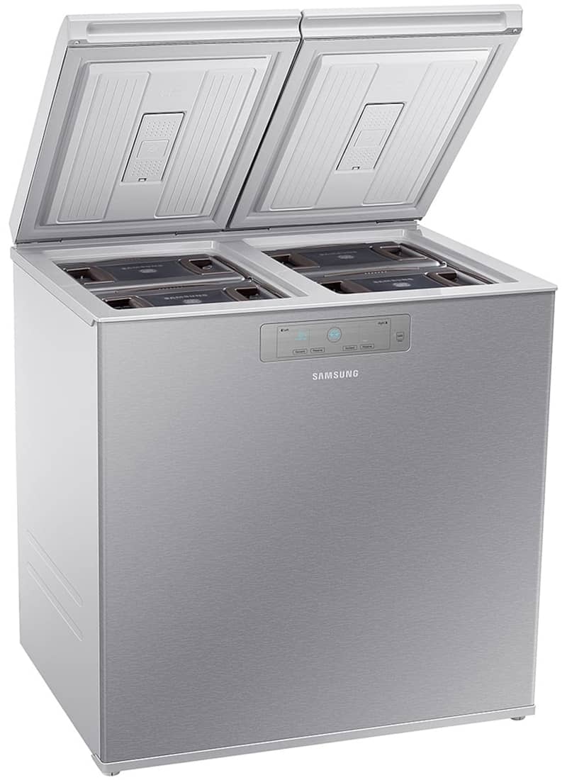 7.6 Cu. Ft. Silver Kimchi and Specialty 2-Door Chest Refrigerator - Intensery