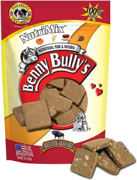 Benny Bullys Liver NutriMix Freeze-Dried Dog Treats， 2.1-oz bag - Intensery
