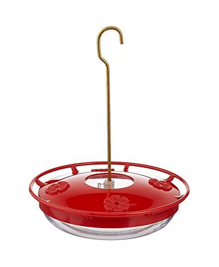 Aspects HummZinger HighView Hanging Hummingbird Feeder， 12 oz - Red - Intensery