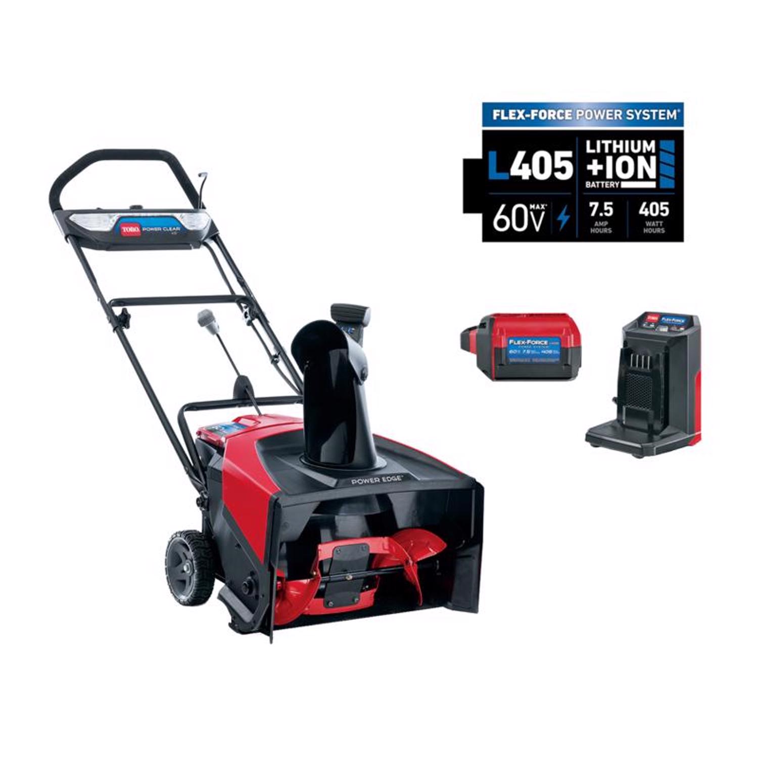 Toro Power Clear 21 in. Single stage 60 V Battery Snow Blower Kit (Battery \u0026 Charger) - Intensery