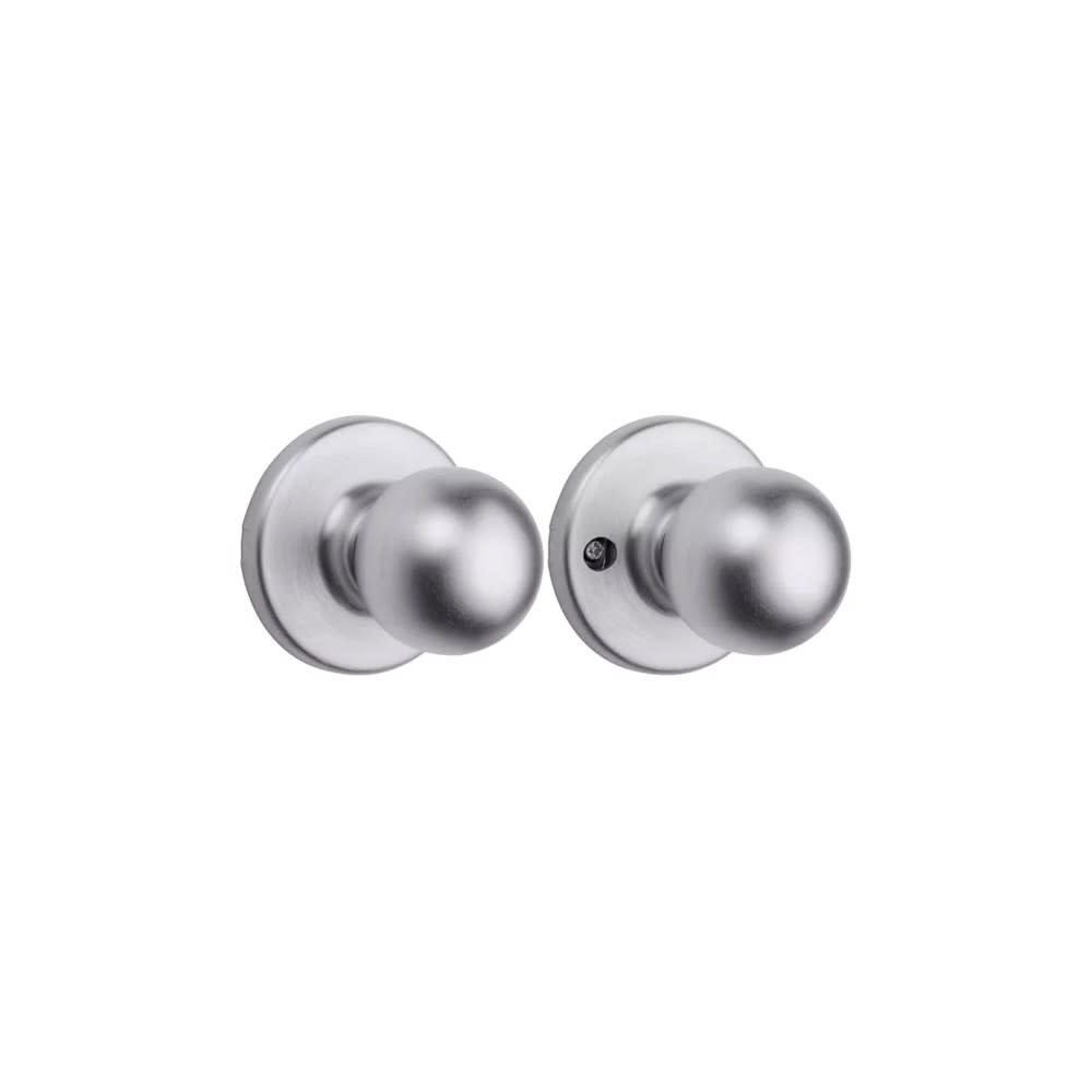 Satin Chrome Hall/Closet Polo Passage Door Knob Set - Intensery