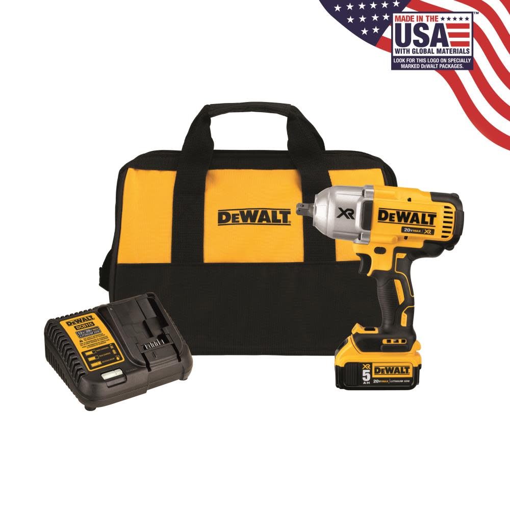 20V MAX XR Brushless High Torque 1/2-in Impact Wrench Kit w/Detent Anvil - Intensery