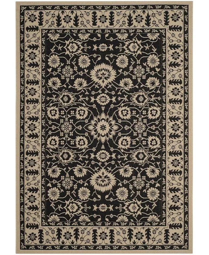 Safavieh Courtyard Black and Creme 6'7