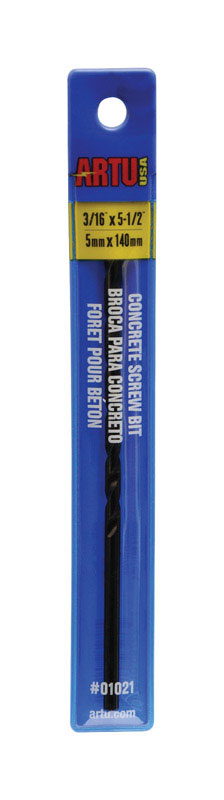 ARTU 3/16 in. X 5-1/2 in. L Tungsten Carbide Tipped Multi-Purpose Drill Bit 1 pc - Intensery