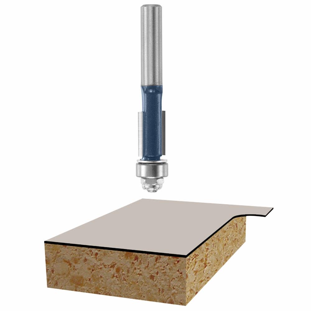 Bosch 3/8 In. x 1 In. Carbide Tipped 2-Flute Flush Trim Bit 85268M from Bosch - Intensery