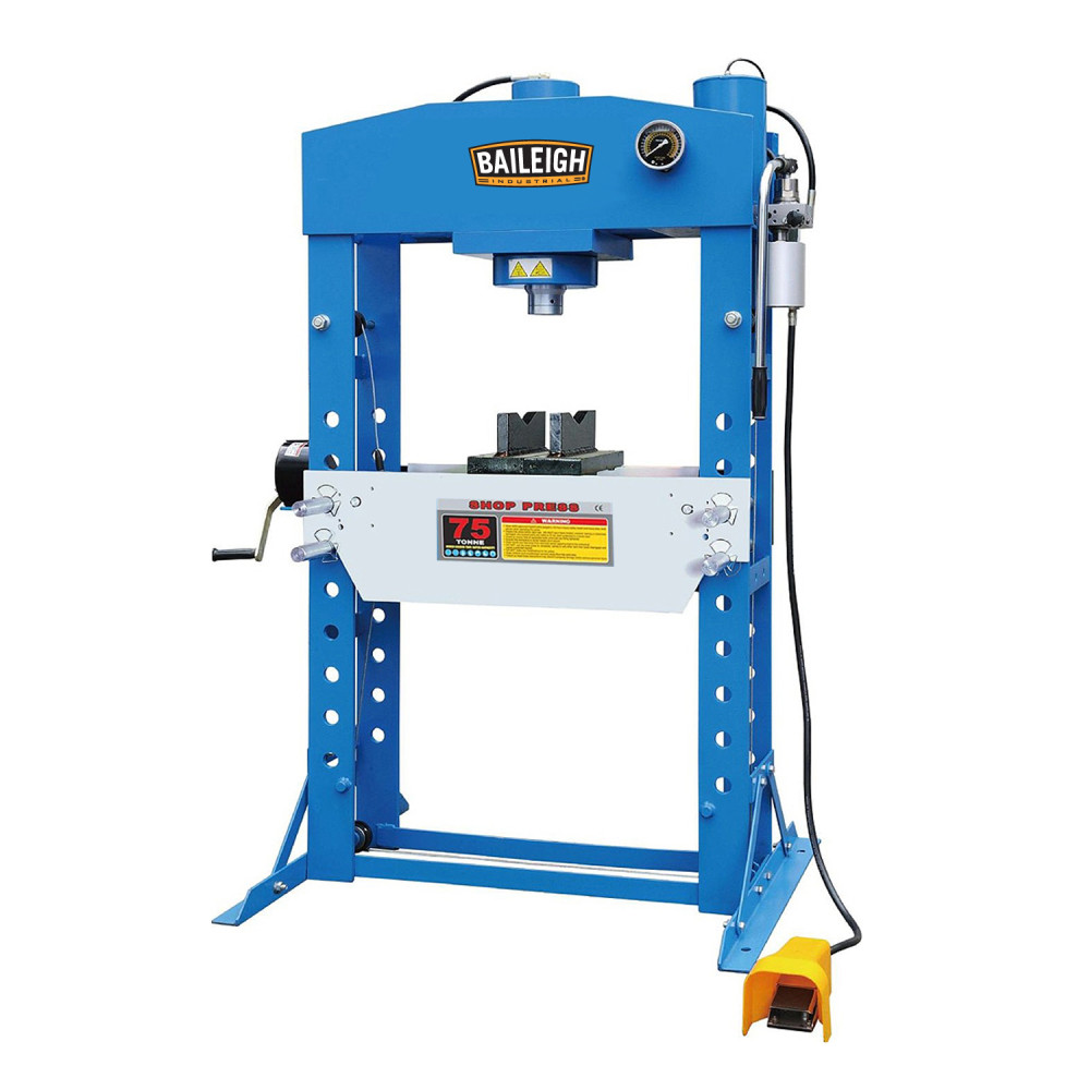 Baileigh HSP-75A H-Frame Press 75 Ton Air/Hand Operated - Intensery