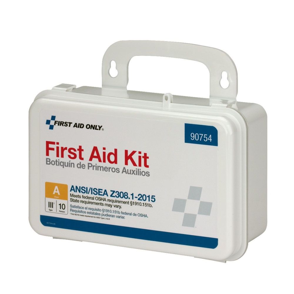 First Aid Only First Aid Kit 10 Person Bulk Plastic Case ANSI A - Intensery