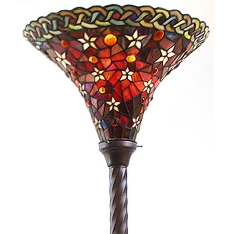 Tiffany-style Vintage Star Torchiere Lamp - Intensery