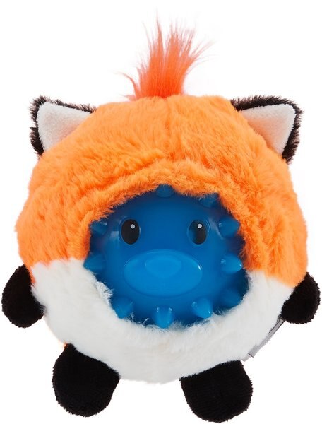 Outward Hound Unbelieva-Ball Fox Interactive Plush Toy with Light Up Dog Ball， Orange - Intensery