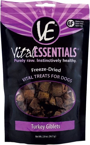 Vital Essentials Turkey Giblets Freeze-Dried Raw Dog Treats - Intensery