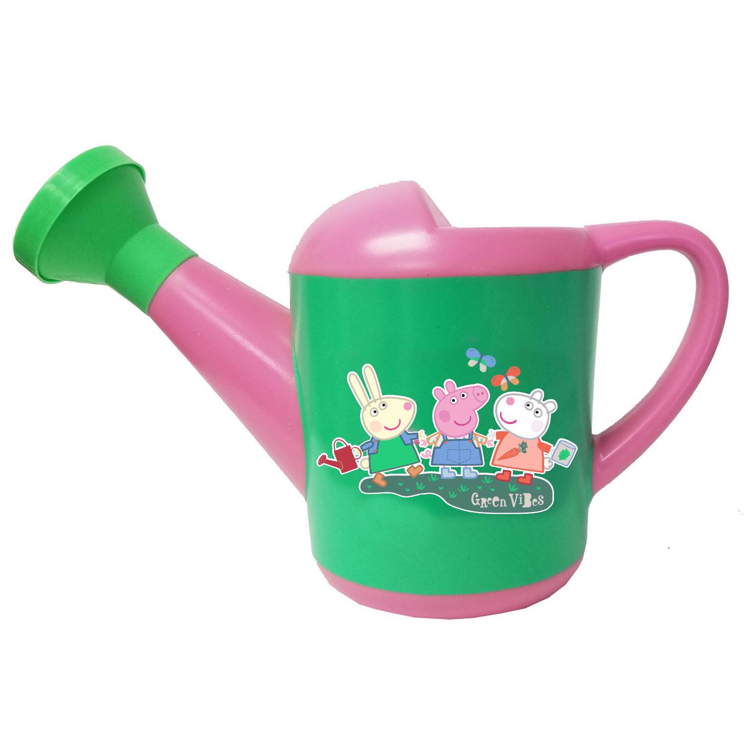 MidWest Quality Gloves Multicolored Plastic Peppa Watering Can - Intensery
