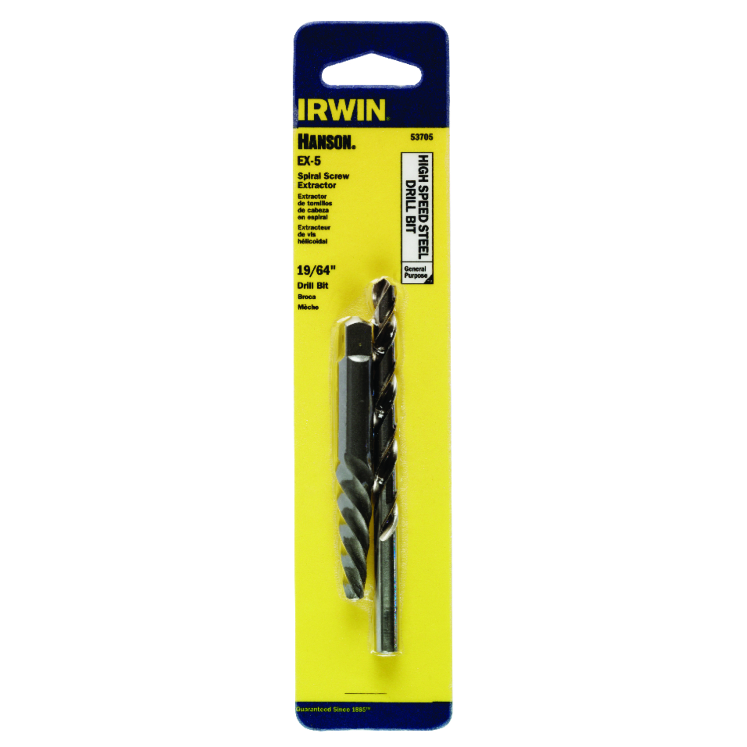 Irwin Hanson 19/64 in. X 4-3/8 in. L High Speed Steel Drill Bit Set 1 pc - Intensery