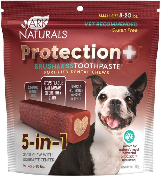 Ark Naturals Brushless Toothpaste Protection+ Small Dental Dog Treats - Intensery