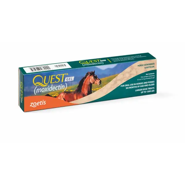 Zoetis Quest Gel (Moxidectin) Horse Dewormer and Boticide - Intensery