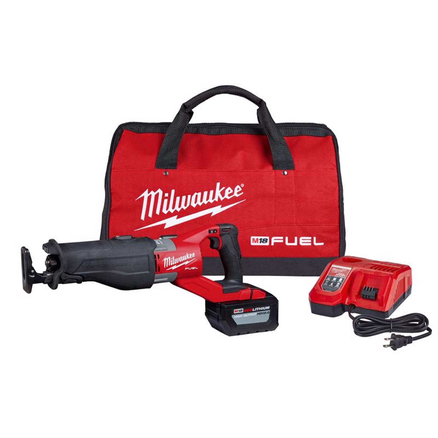 Milwaukee M18 FUEL SUPER SAWZALL 18 V Cordless Brushless Reciprocating Saw Kit (Battery \u0026 Charger) - Intensery