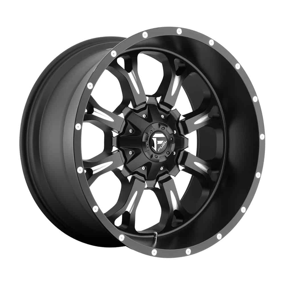 Fuel 1PC D517 KRANK D517 20X12 8X6.5 MT-BLK-MIL -44MM - Intensery