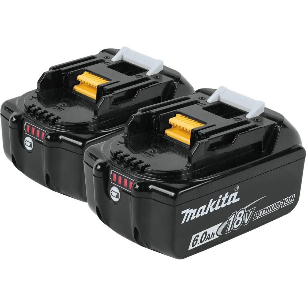 Makita 18 Volt 6.0 Ah LXT Lithium-Ion Battery 2-Pack BL1860B-2 from Makita - Intensery