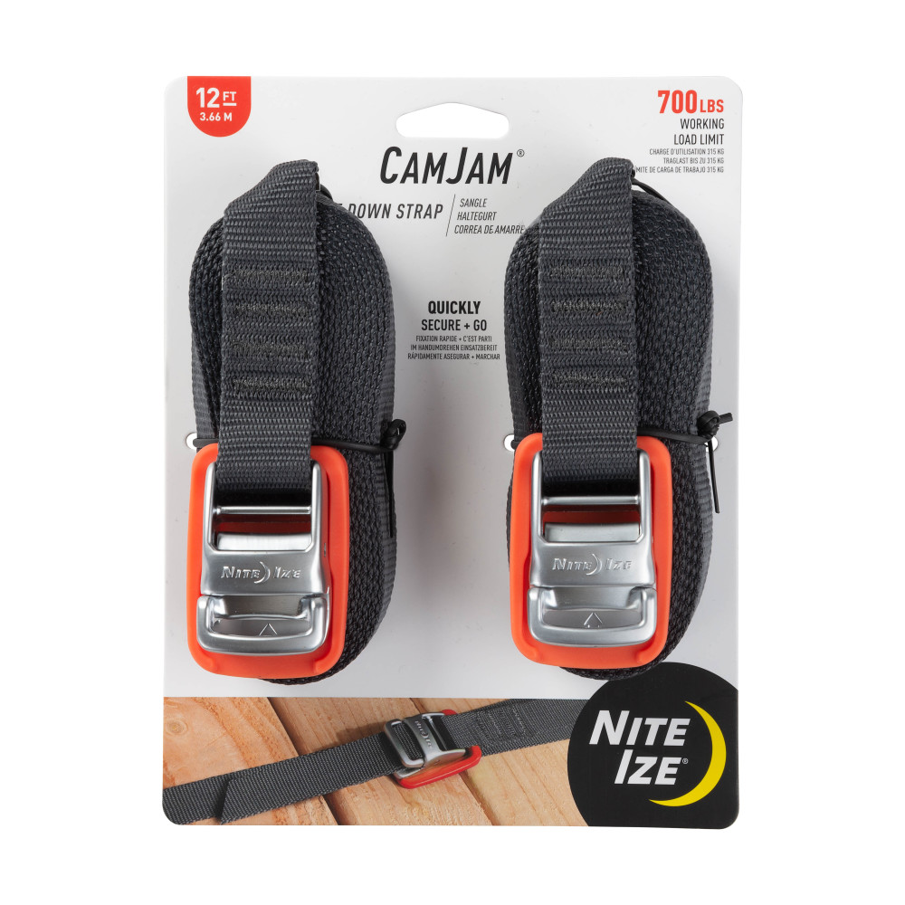 Nite Ize CamJam Tie Down Strap 12and#8242; 2pk - Intensery